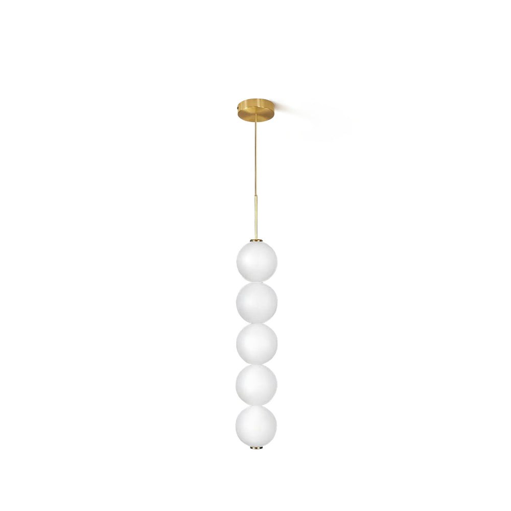 Lumora Crystal Pendant Light with Brushed Brass Frame