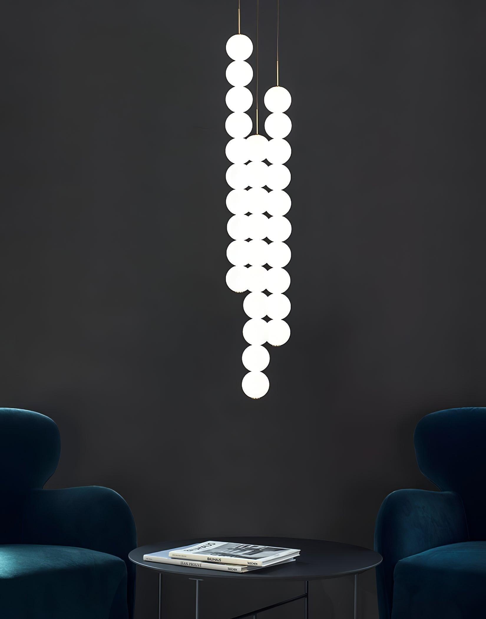 Lumora Crystal Pendant Light with Brushed Brass Frame - Image 13