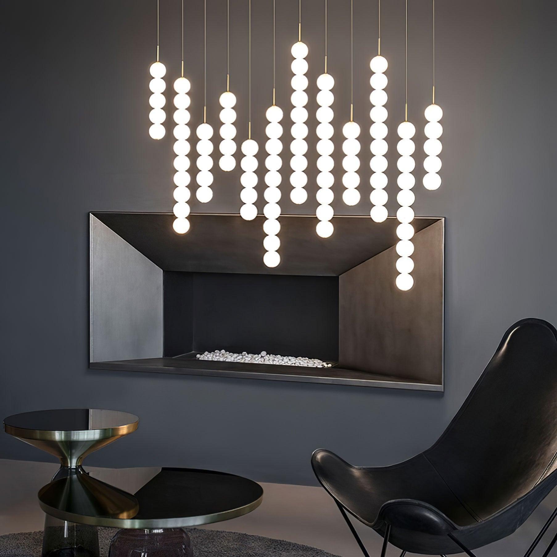 Lumora Crystal Pendant Light with Brushed Brass Frame - Image 18