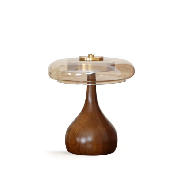 Serafina Crystal Table Lamp with Brushed Brass Accents