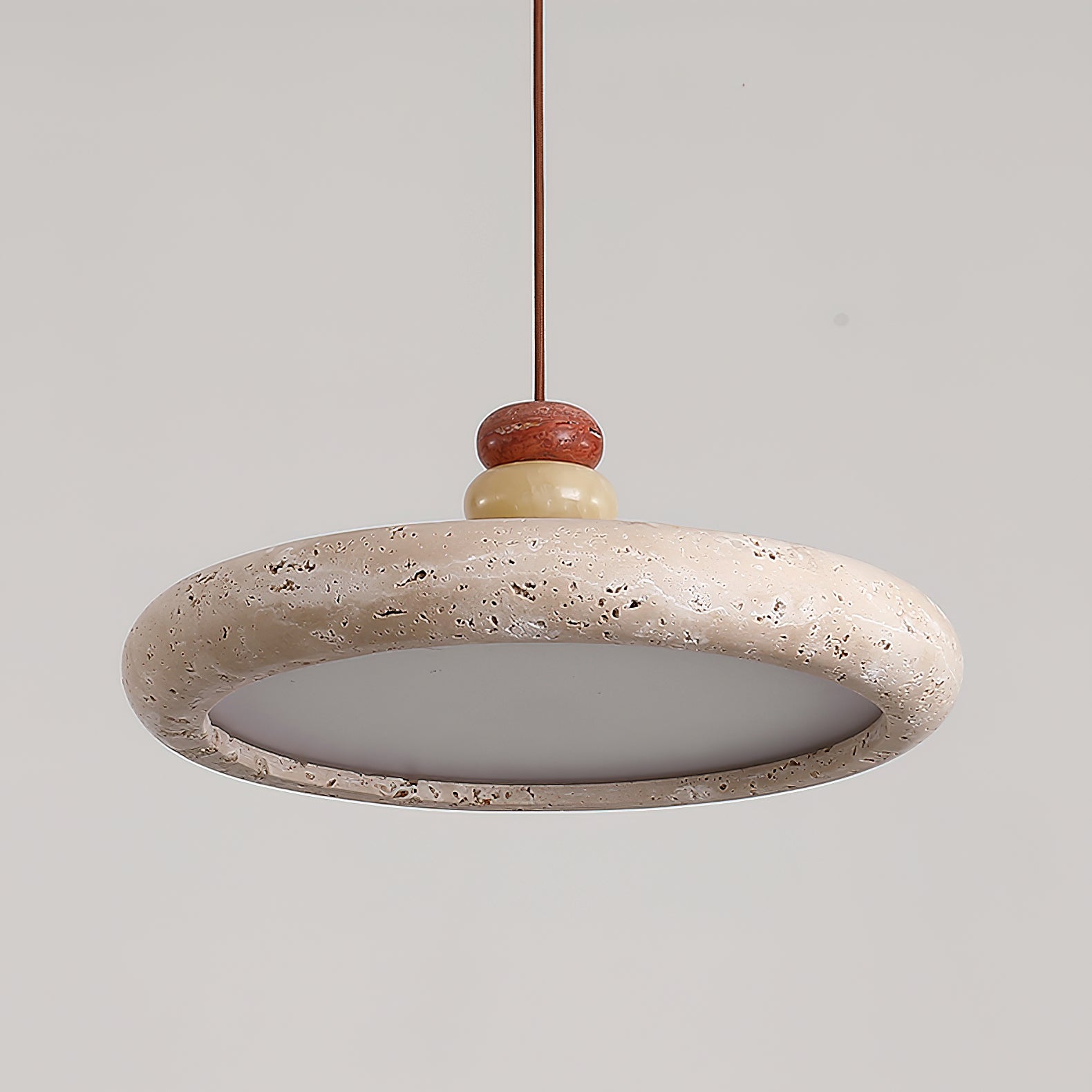 Lunaria Linear Pendant Light with Brushed Brass Frame - Image 17