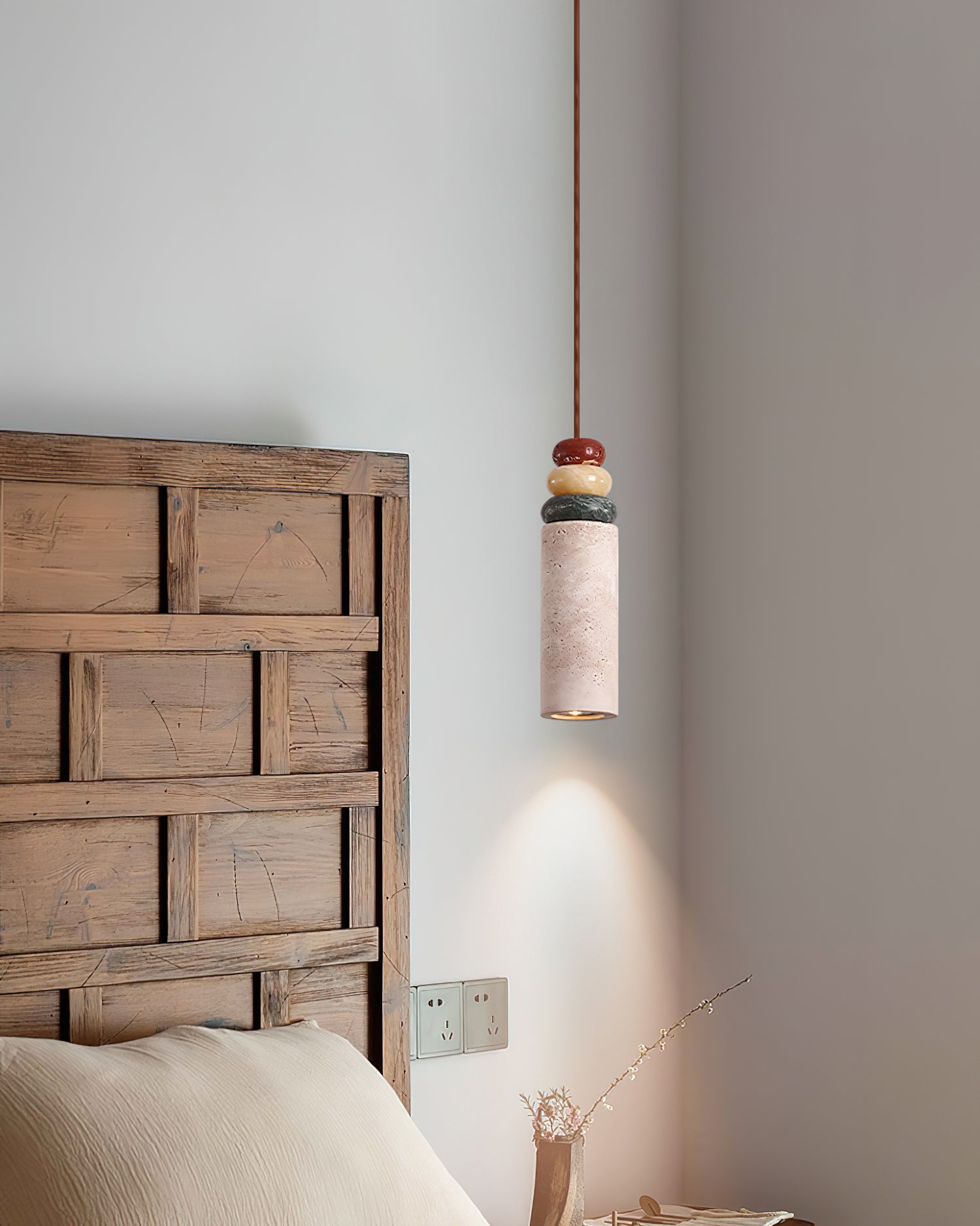 Lunaria Linear Pendant Light with Brushed Brass Frame - Image 10