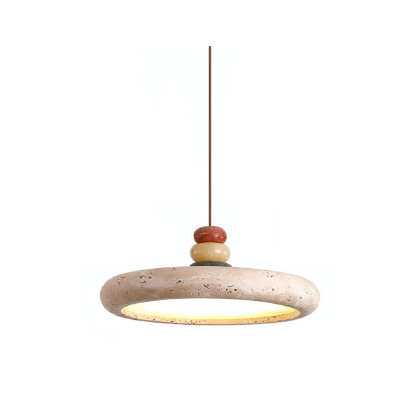 Lunaria Linear Pendant Light with Brushed Brass Frame