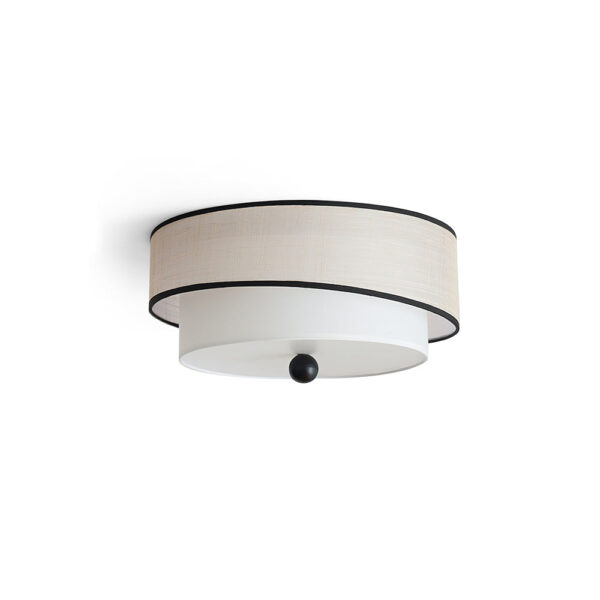 Lunaria Linear LED Ceiling Light with Brushed Brass Frame