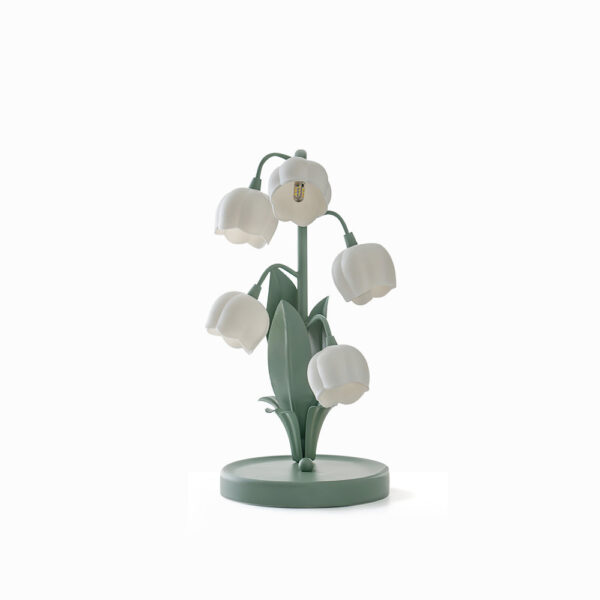 Portofino Artisan-Blown Glass Table Lamp with Brushed Brass Accents