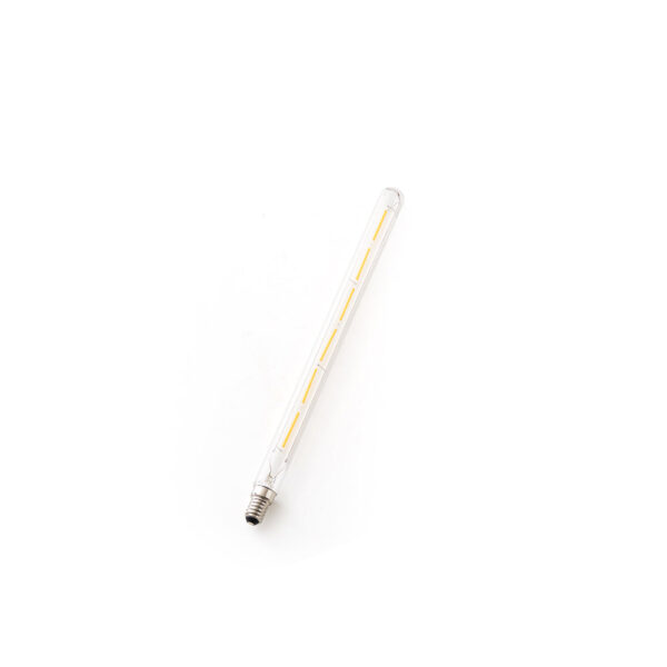 Solenne Crystal Glass LED Filament Pendant with Brushed Brass Trim