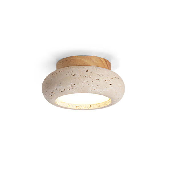 Serafina Crystal Flush Mount Ceiling Light with Brushed Brass Accents