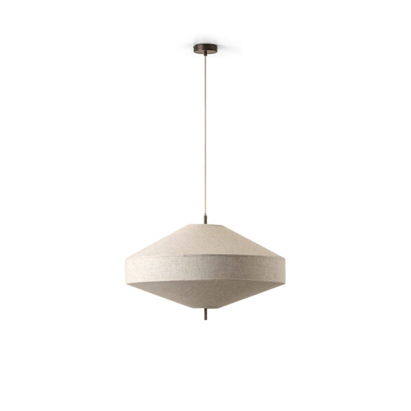 Portofino Artisan Glass Pendant Light with Brushed Brass Accents
