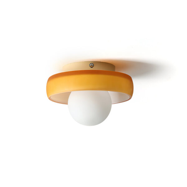 Floating Glass Sphere Pendant Light in Brushed Brass