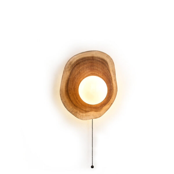 Lorenza Nordic Brushed Brass Wall Sconce with Opaline Shade