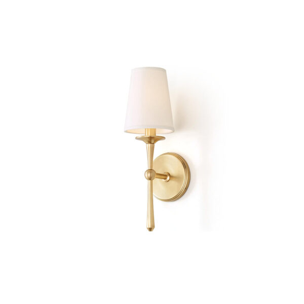 Montara Linear Wall Sconce in Brushed Brass with Geometric Frame