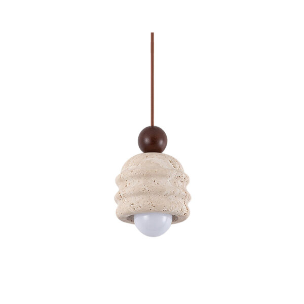 Portofino Crystal Pendant with Sculpted Brass Frame