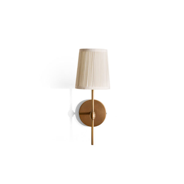 Bellagio Brushed Brass Wall Sconce with Opaline Glass Shade