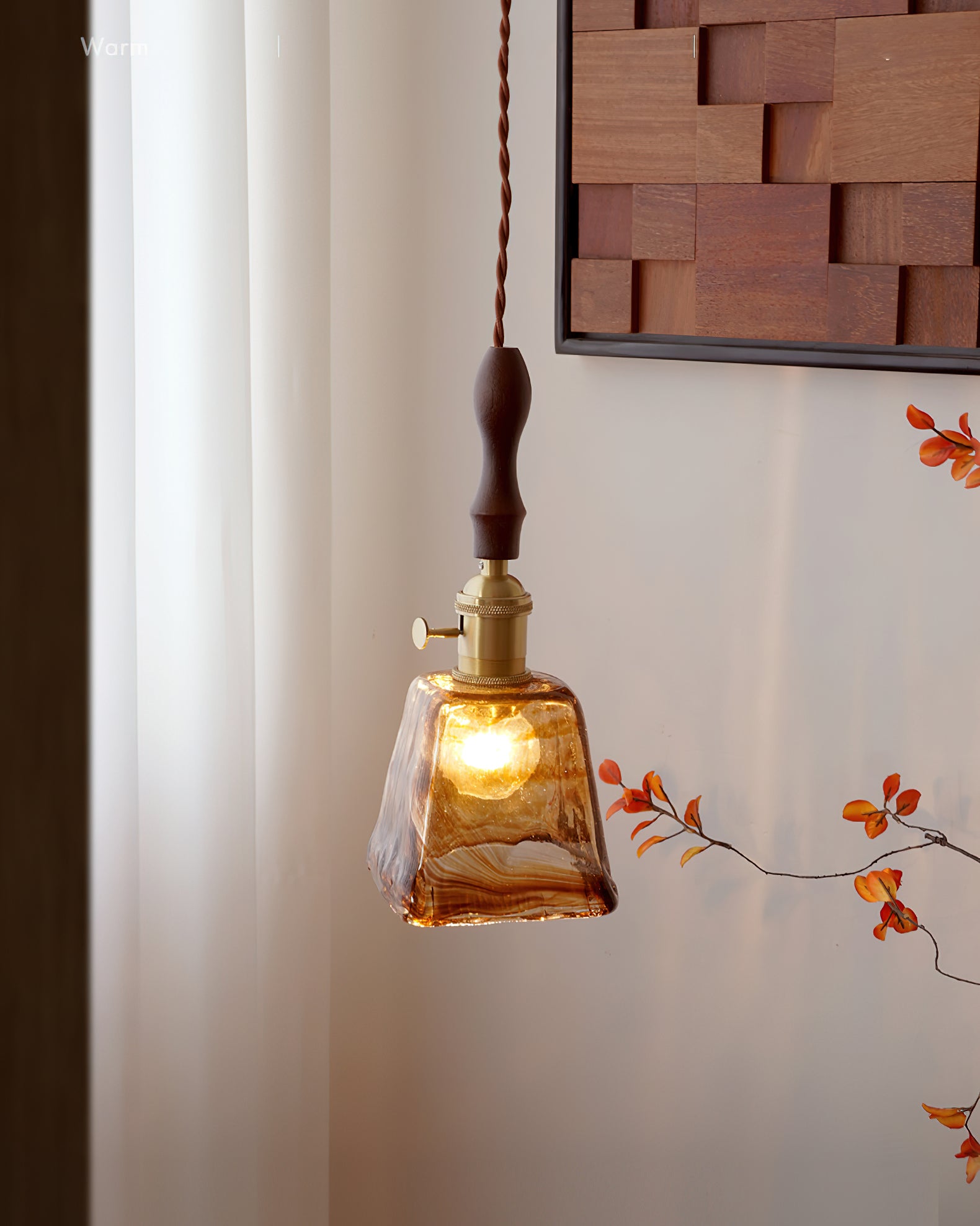 Radiance Crystal Pendant Light with Brushed Brass Accents - Image 4