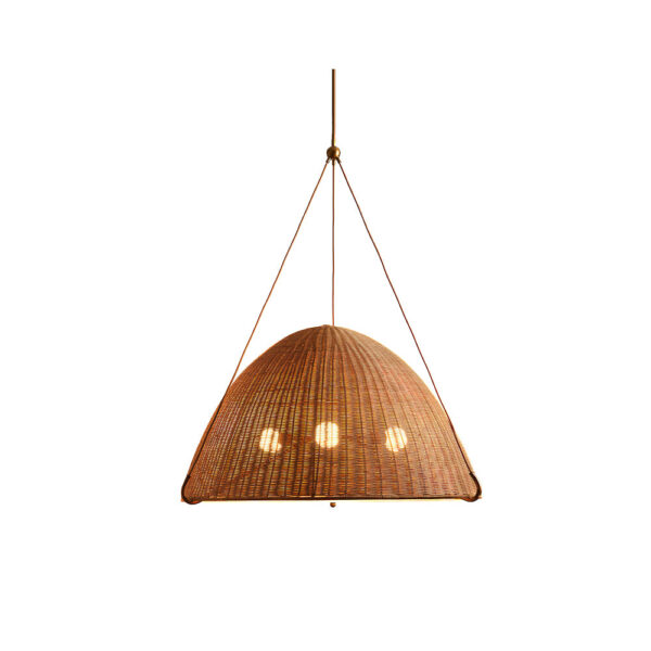 Cassara Crystal Pendant Light with Brushed Brass Accents