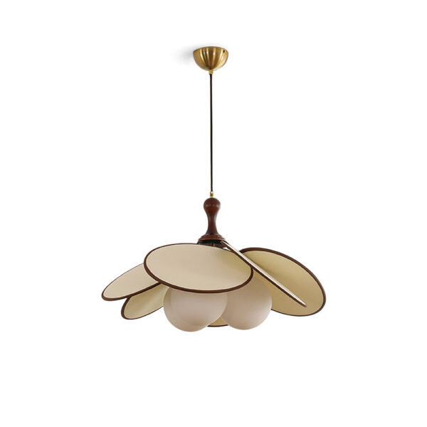 Portofino Hand-Blown Glass Pendant Light with Brushed Brass Accents