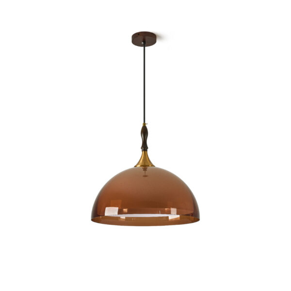 Ambra Crystal Pendant Light with Brushed Brass Accents