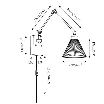Lorenza Articulating Brass Wall Lamp with Swing Arm
