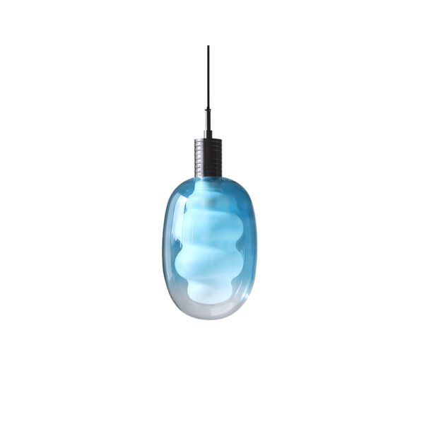 Novara Crystal Pendant Light with Brushed Brass Accents