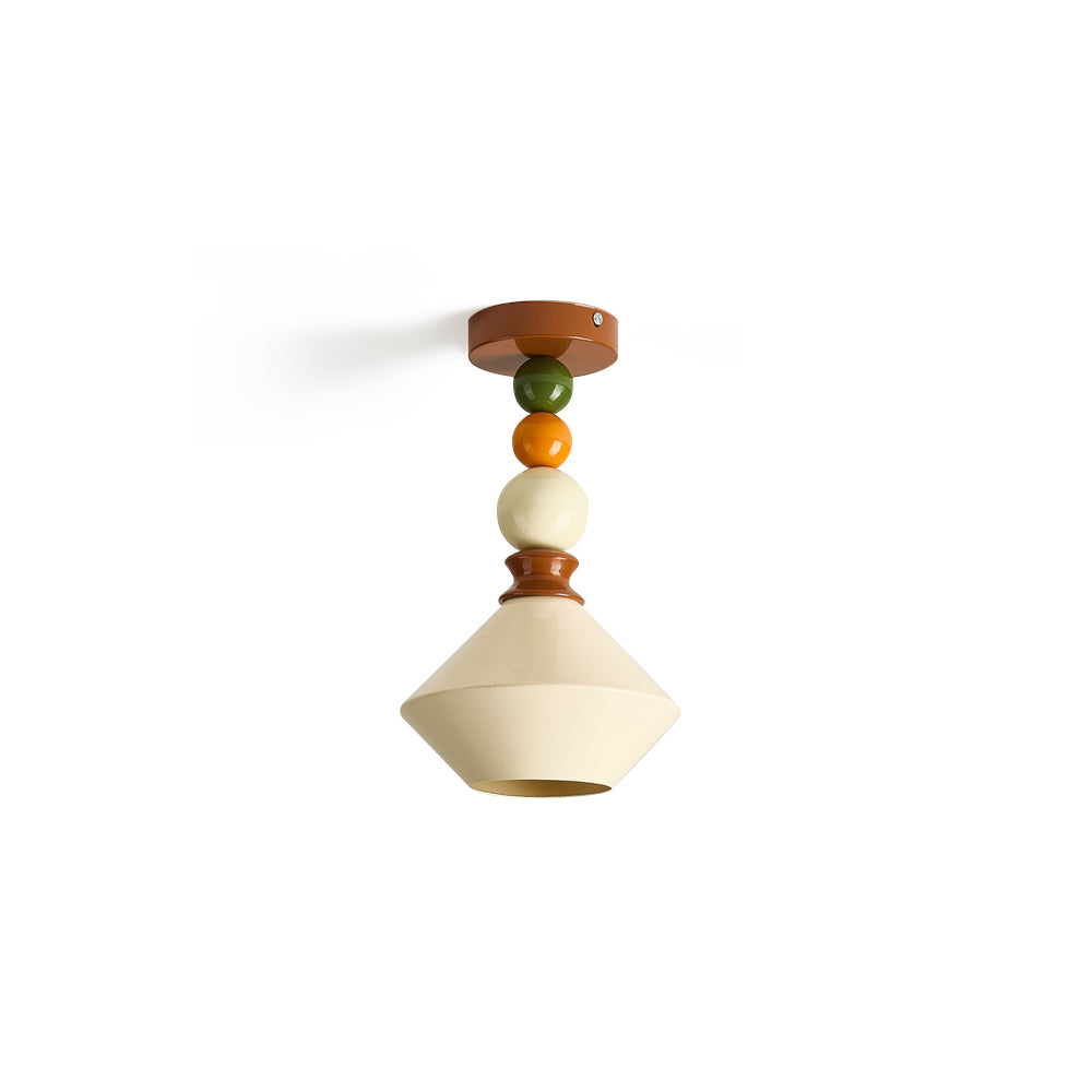 Portofino Sculptural LED Ceiling Light with Brushed Brass Frame