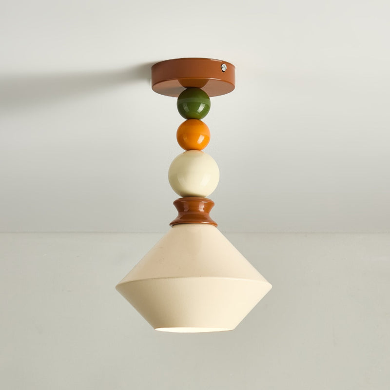 Portofino Sculptural LED Ceiling Light with Brushed Brass Frame - Image 7