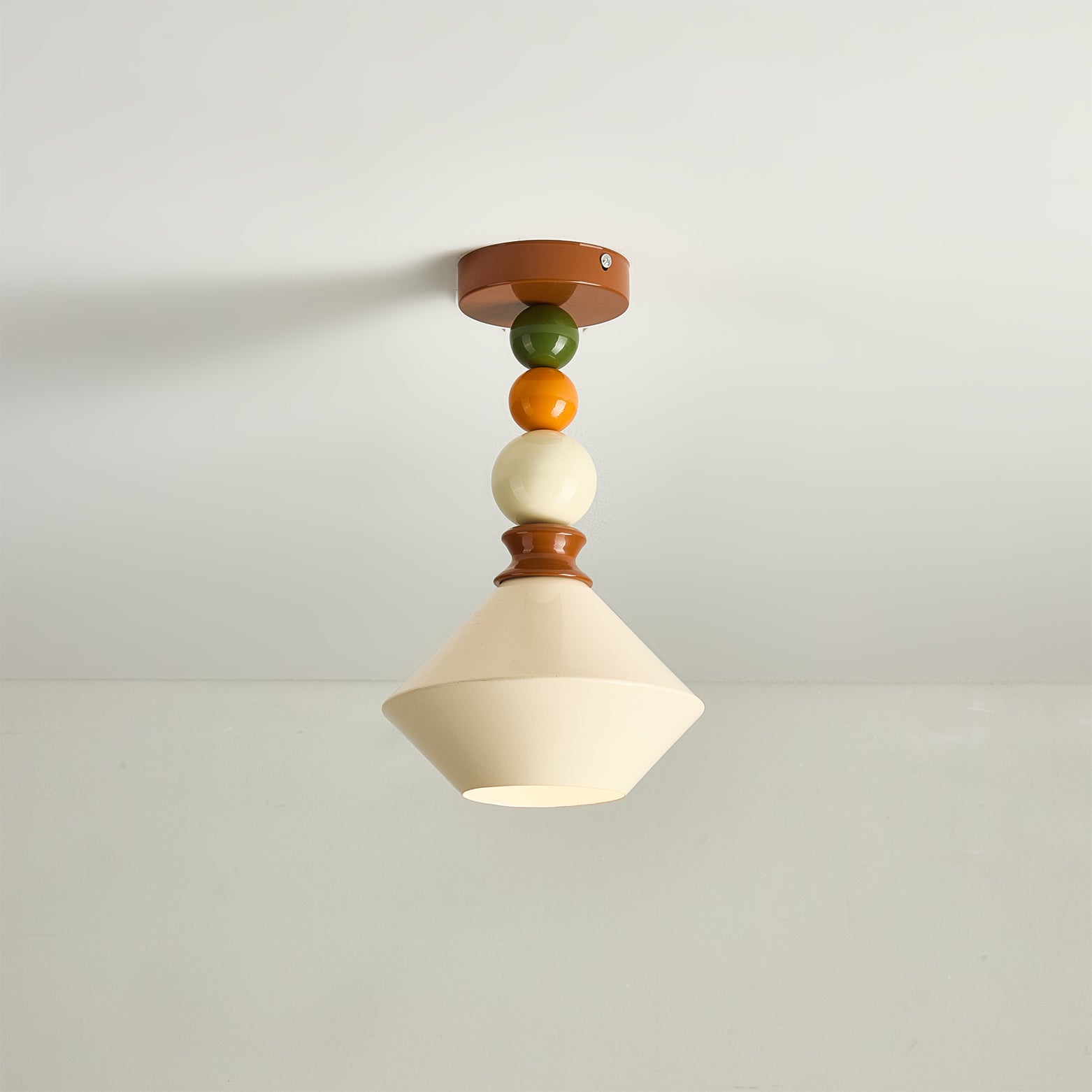 Portofino Sculptural LED Ceiling Light with Brushed Brass Frame - Image 8