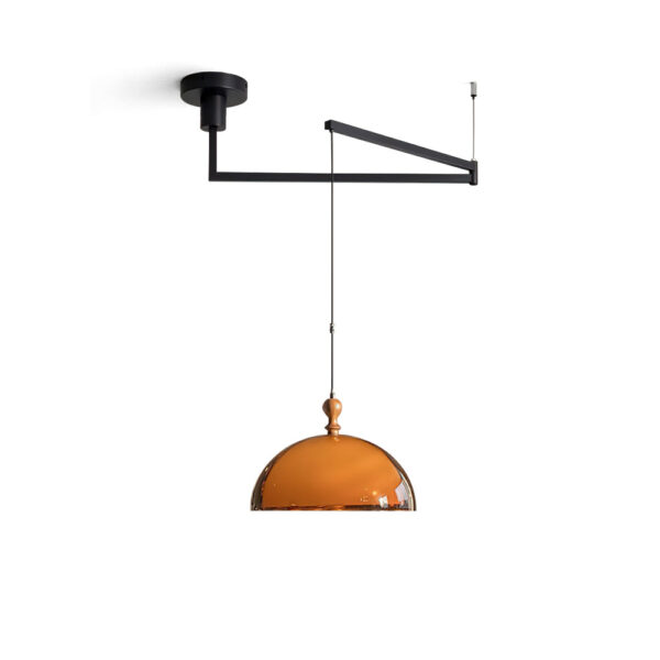 Portofino Articulated Brass Pendant Light with Swing Arm