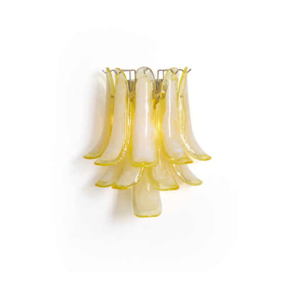 Auretta Brushed Brass Wall Sconce with Opaline Glass Shade