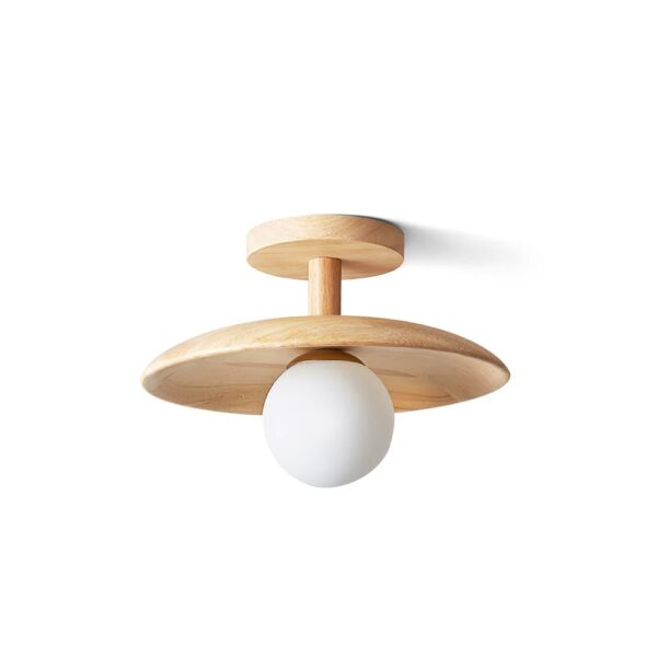 Novara Sculptural Ceiling Light with Brushed Brass Frame