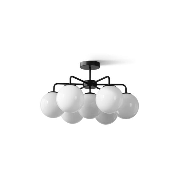 Serafina Crystal Glass Pendant Light with Brushed Brass Accents