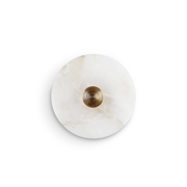 Portofino Alabaster Wall Sconce with Brushed Brass Trim