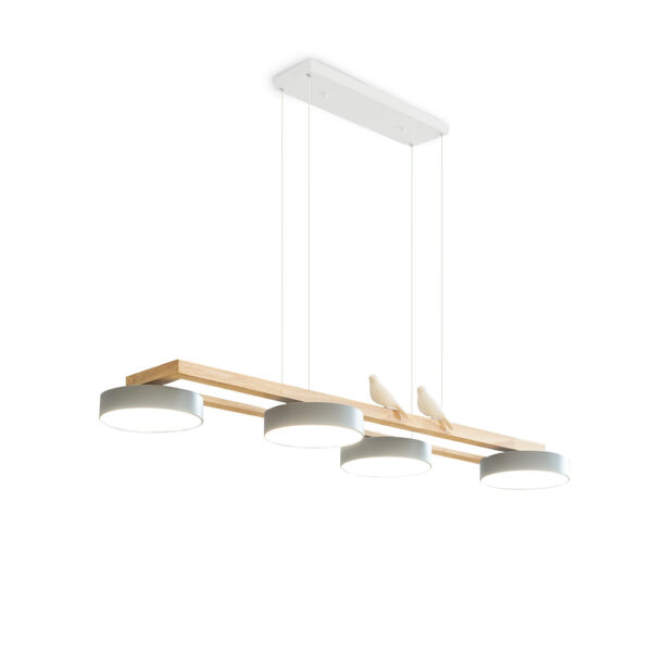 Lunaria Hand-Blown Glass Pendant Light with Sculptural Brass Frame