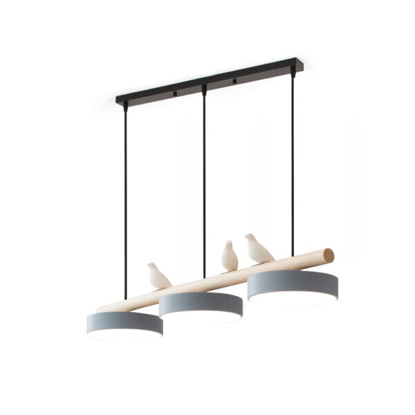 Portofino Avian Glass Pendant Light with Brushed Brass Detail