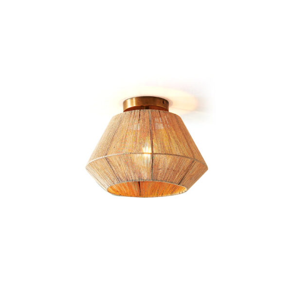 Bellagio Crystal Dome Ceiling Light with Brushed Brass Frame
