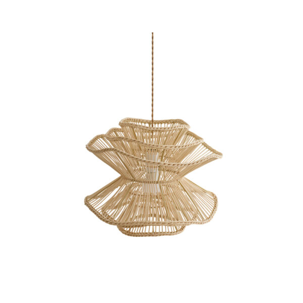 Serafina Linear Pendant Light with Brushed Brass Suspension