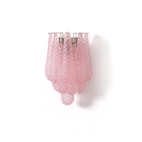 Serafina Crystal Waterfall Sconce with Brushed Brass Frame